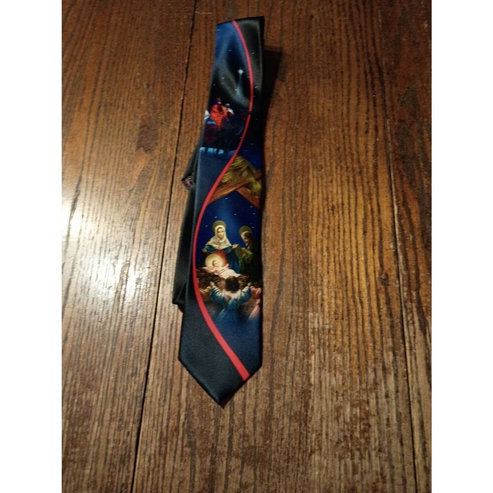 Christmas Holiday Nativity Holiday Traditions Mens Neck Tie